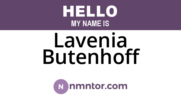 Lavenia Butenhoff