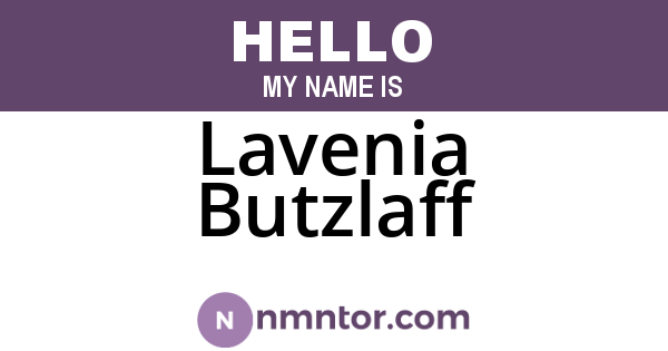 Lavenia Butzlaff