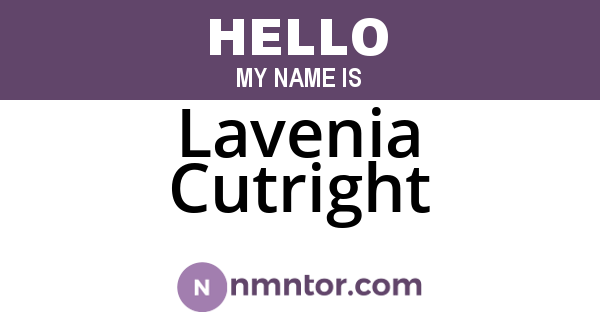 Lavenia Cutright