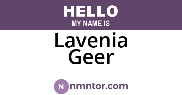 Lavenia Geer