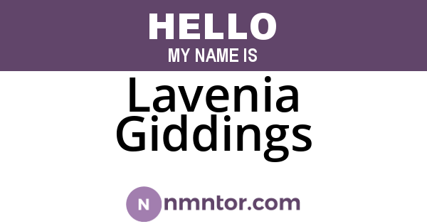 Lavenia Giddings
