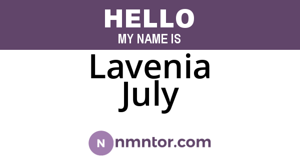 Lavenia July