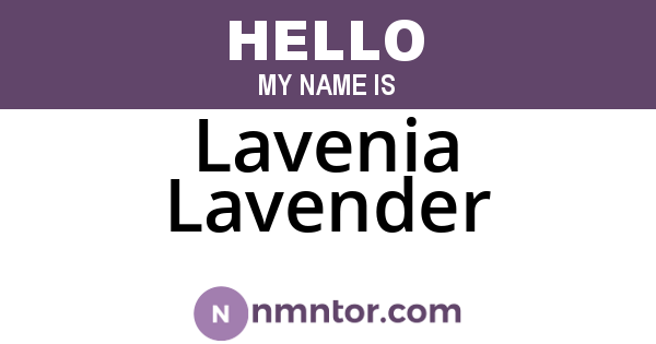 Lavenia Lavender