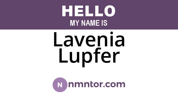 Lavenia Lupfer