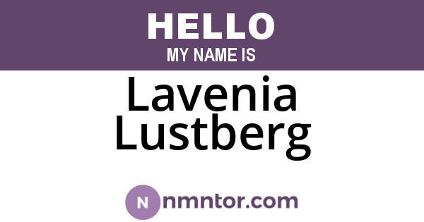 Lavenia Lustberg