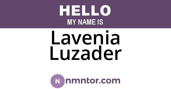 Lavenia Luzader