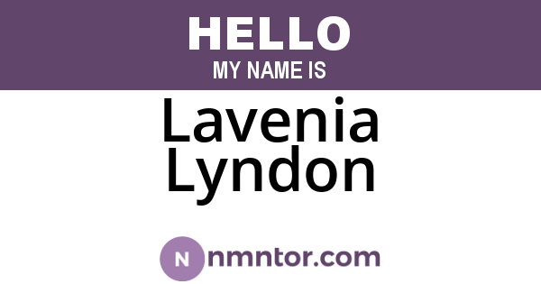 Lavenia Lyndon