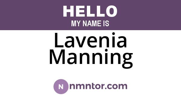 Lavenia Manning
