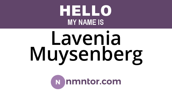 Lavenia Muysenberg