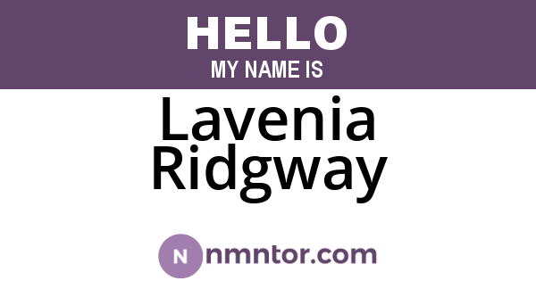 Lavenia Ridgway