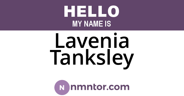 Lavenia Tanksley