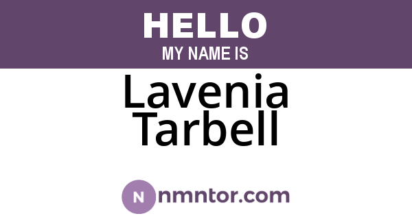 Lavenia Tarbell