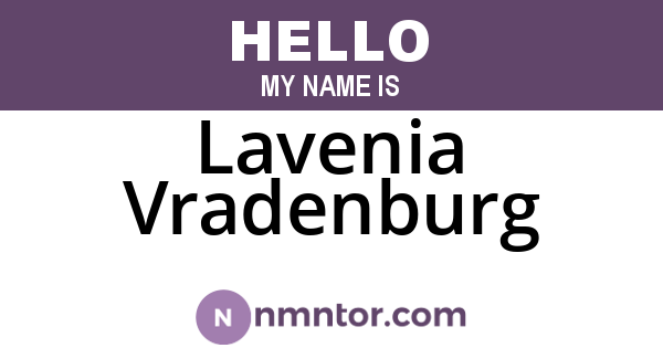 Lavenia Vradenburg