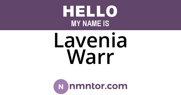 Lavenia Warr