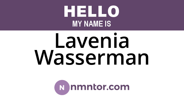 Lavenia Wasserman
