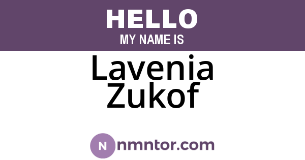 Lavenia Zukof