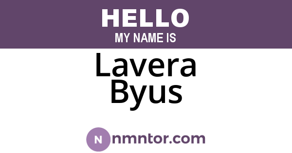 Lavera Byus