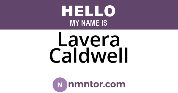 Lavera Caldwell