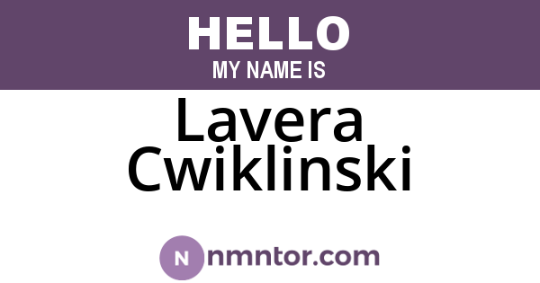 Lavera Cwiklinski