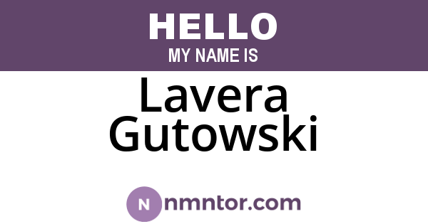 Lavera Gutowski