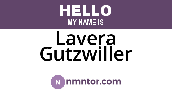 Lavera Gutzwiller