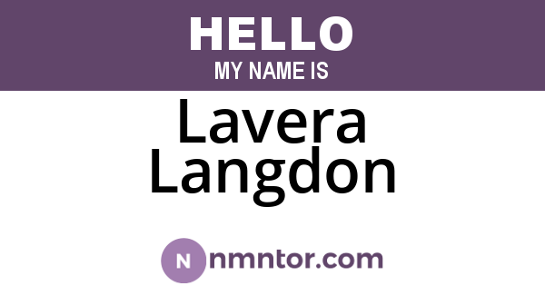Lavera Langdon