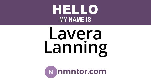 Lavera Lanning