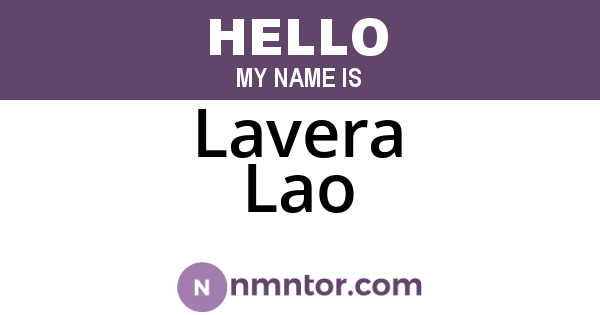 Lavera Lao