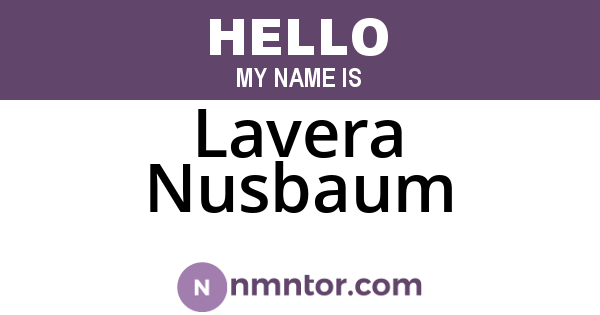 Lavera Nusbaum