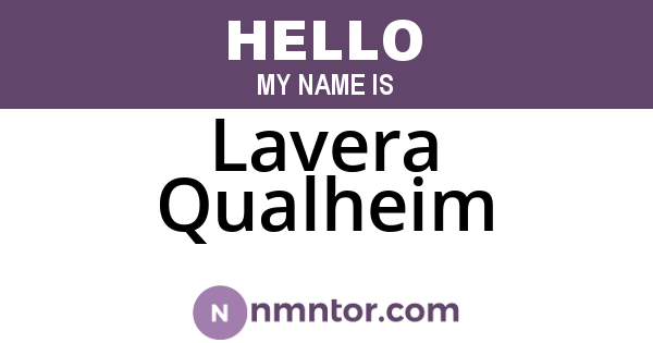 Lavera Qualheim