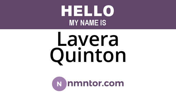 Lavera Quinton