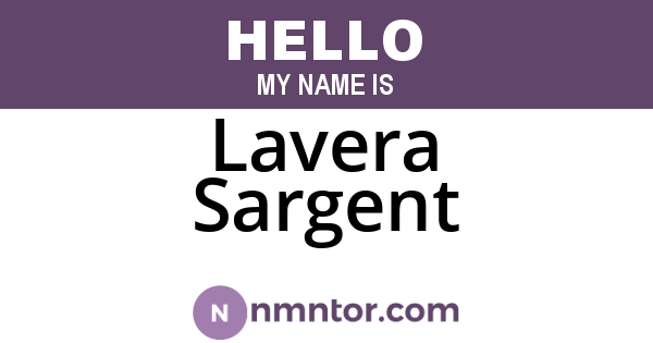 Lavera Sargent