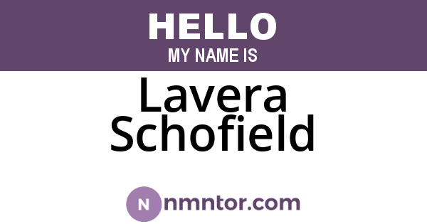 Lavera Schofield