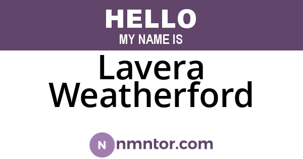 Lavera Weatherford