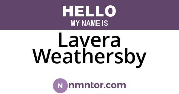 Lavera Weathersby
