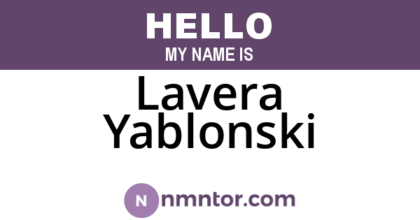Lavera Yablonski