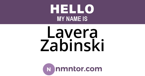 Lavera Zabinski