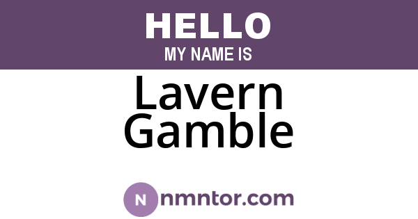 Lavern Gamble