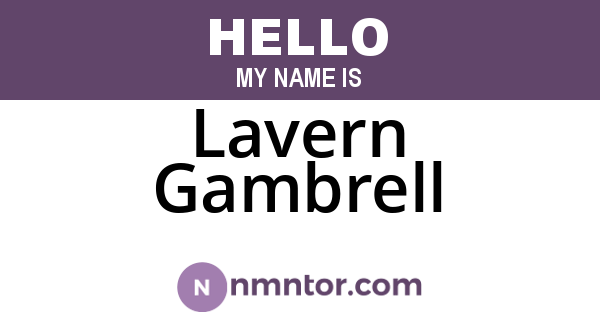 Lavern Gambrell
