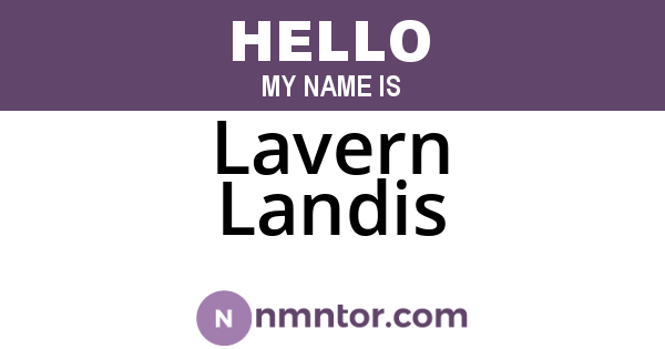 Lavern Landis