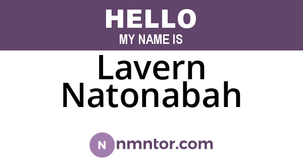 Lavern Natonabah