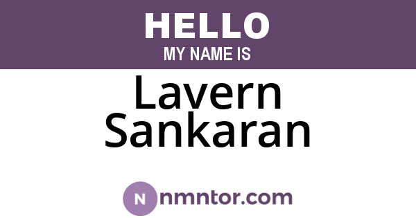 Lavern Sankaran