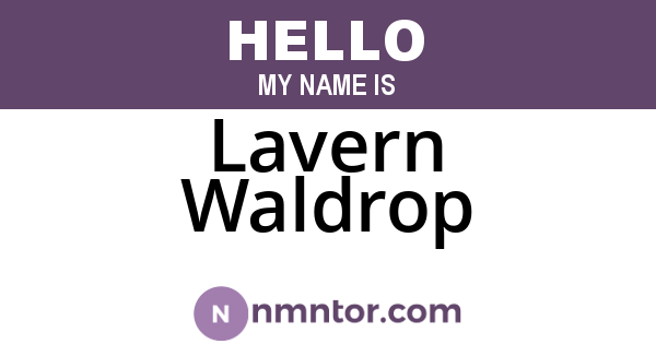 Lavern Waldrop