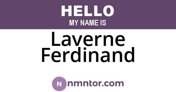 Laverne Ferdinand