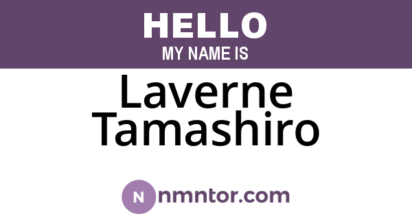 Laverne Tamashiro