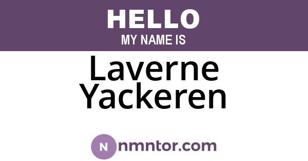 Laverne Yackeren