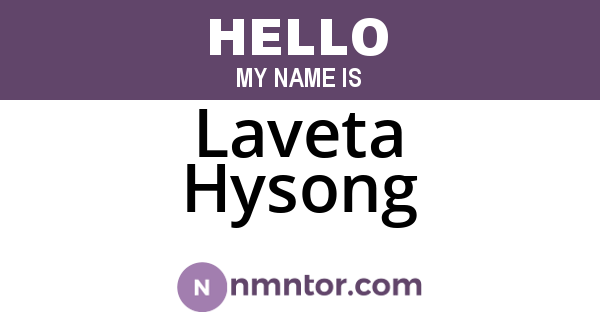 Laveta Hysong