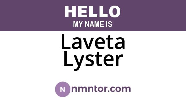 Laveta Lyster