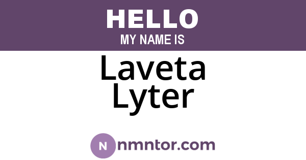 Laveta Lyter