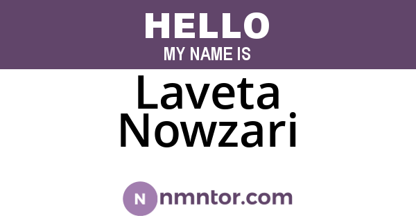 Laveta Nowzari